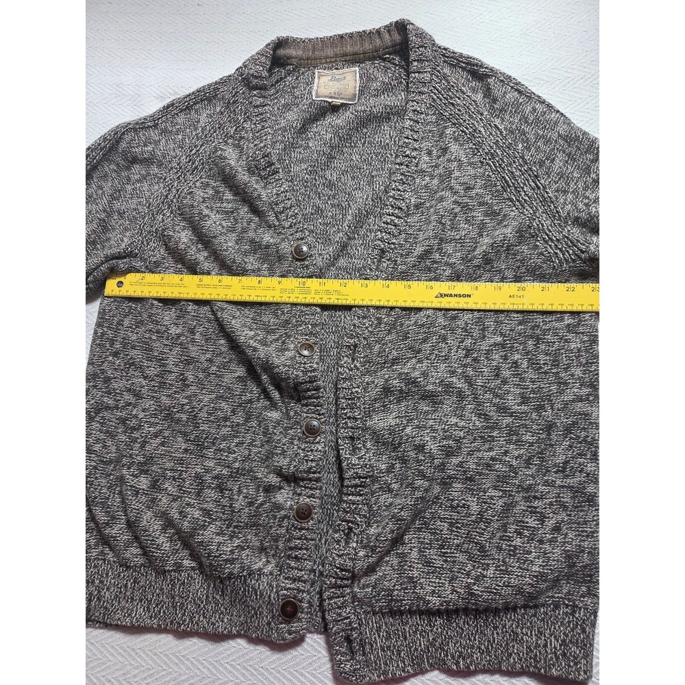 G.H. Bass & Co Mens XL Gray Marled Knit Cardigan Sweater Button Front